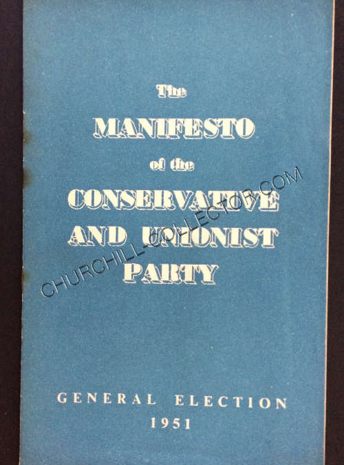 Churchill Speech: Manifesto of the Conservative & Unionist Party