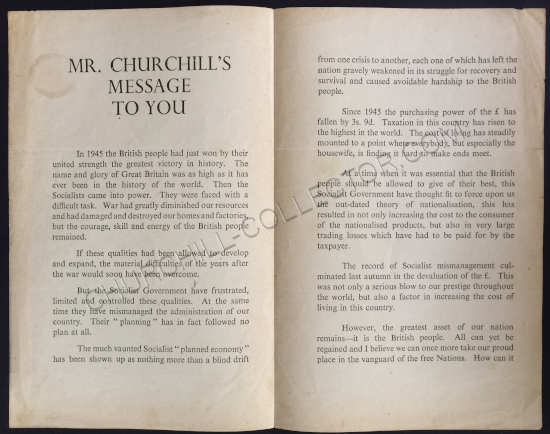 Churchill Speech: Mr. Churchill’s Message To You