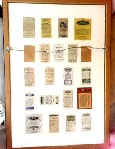 Back View: 21 Churchill Cigarette Cards in Frame