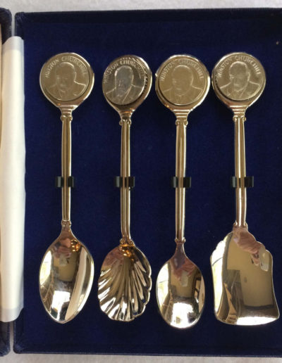 4 Churchill silver-plated spoons