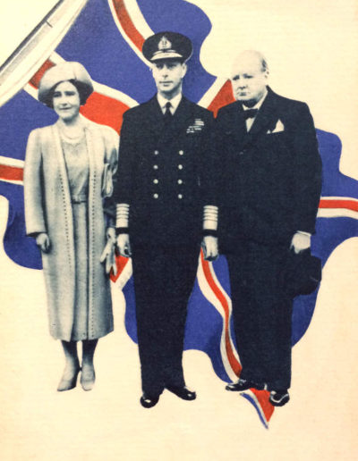 Christmas Card Featuring Churchill, King George VI & the Queen