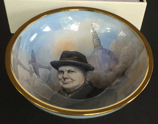 Churchill Enamel Bowl:  Artist’s Prototype (A. P.)