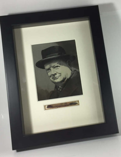 Churchill Portrait Silk in Wood Frame