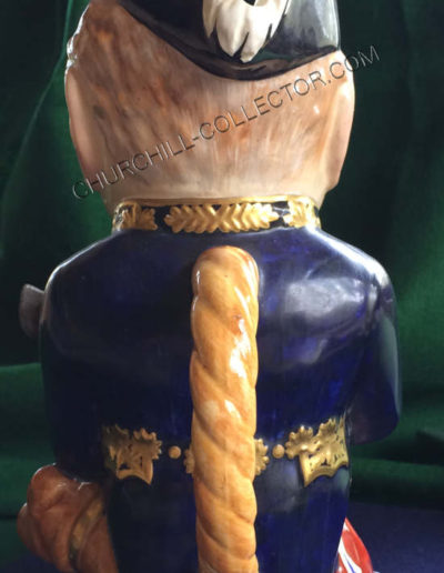 Back view: Churchill Toby by Arthur J. Wilkinson, Royal Staffordshire Pottery – 1941