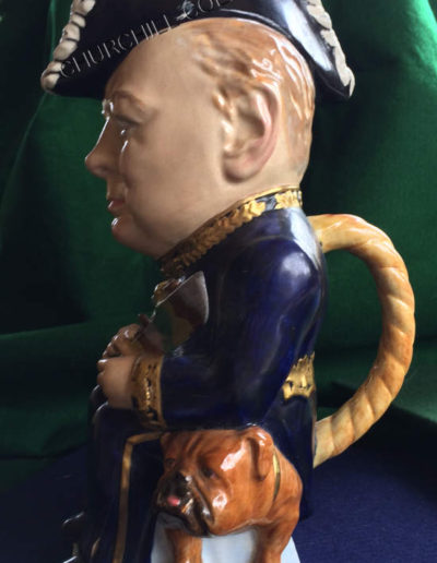 Left side: Churchill Toby by Arthur J. Wilkinson, Royal Staffordshire Pottery – 1941