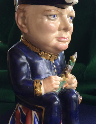 Side angle: Churchill Toby by Arthur J. Wilkinson, Royal Staffordshire Pottery – 1941