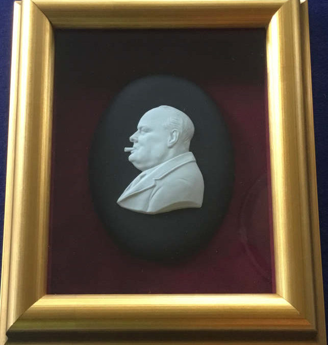 Churchill Wedgwood Black Jasperware Cameo Portrait