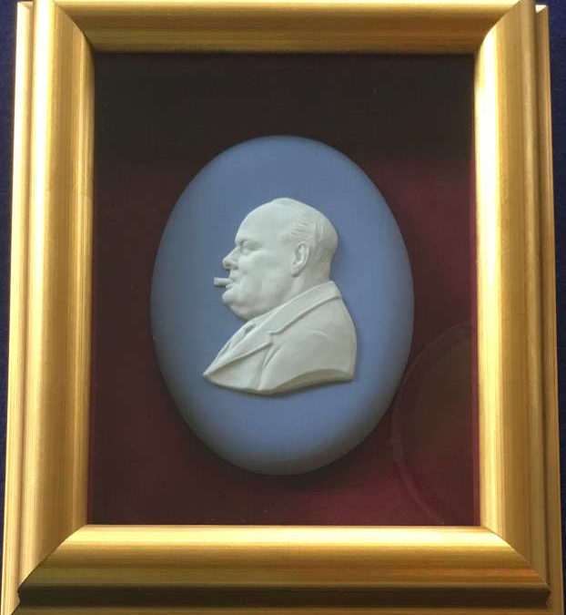 Churchill – Wedgwood Blue Jasperware Portrait Medallion