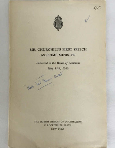 Churchill's First Speech as P.M.