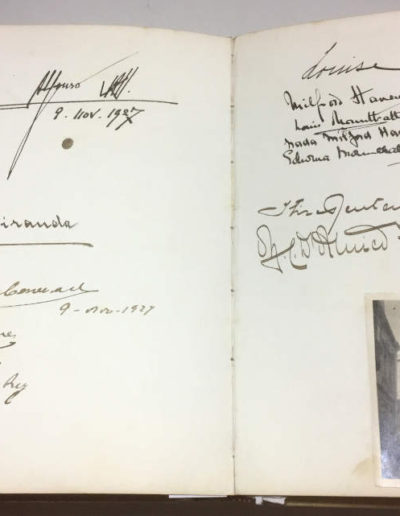 Admiral Keyes' Visitors Book 1928