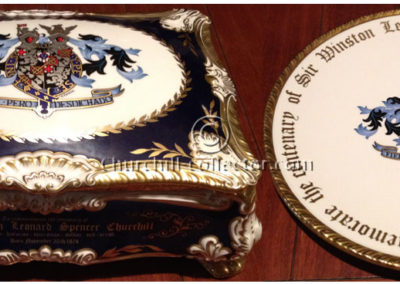 Paragon China Humidor and Matching Plate