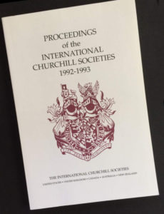 Proceedings of the International Churchill Societies: 1992-1993 Proceedings of the International Churchill Societies: 1992-1993