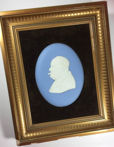 Commemorating Churchill’s 90th birthday, Wedgwood cameo in original frame