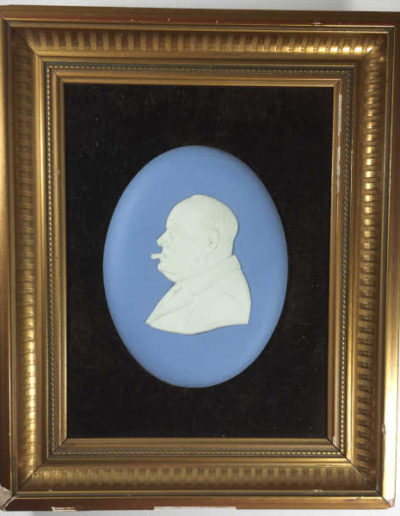 Commemorating Churchill’s 90th birthday, Wedgwood cameo in original frame