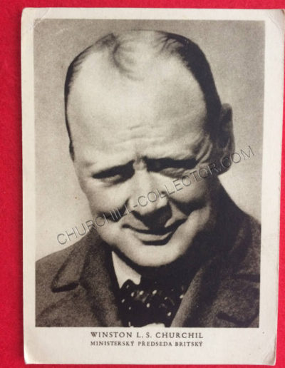 Winston Churchill on Czech Wartime Postcard