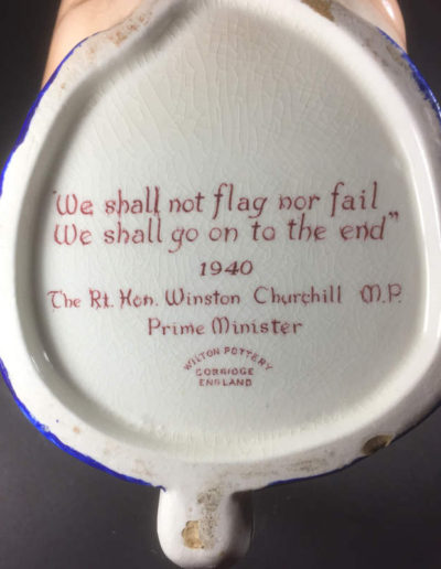 Base of Churchill Toby Jug by Wilton