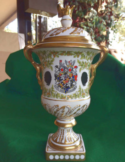 Coalport Vase - Churchill Coat of Arms