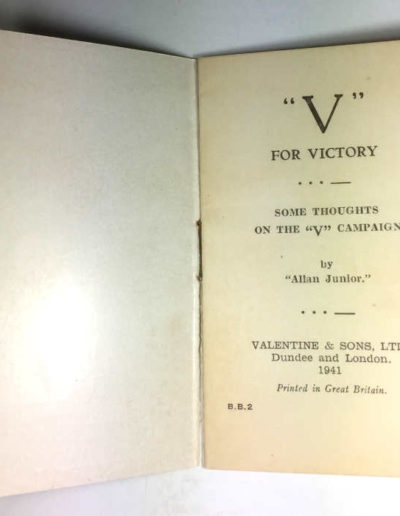 For Victory - Title page