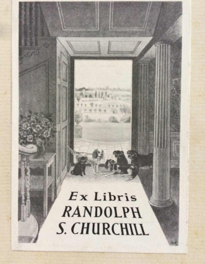 From Randolph Churchill's Library Bookplate