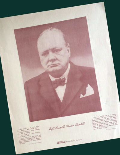 Original Wartime Churchill Poster - Advertising Weston's Biscuits