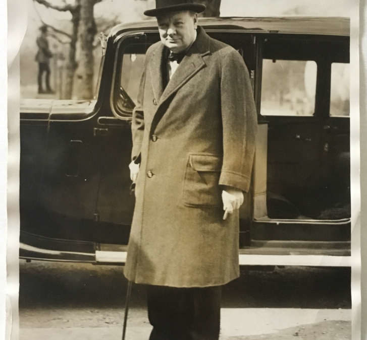 Wartime Photograph – Winston Churchill Outside 10 Downing St.