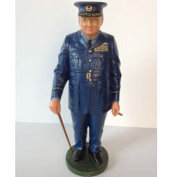 Churchill, Carved Wood Statue in RAF Uniform