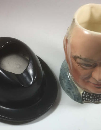 Churchill Tobacco Jar with hat (ashtray) removed