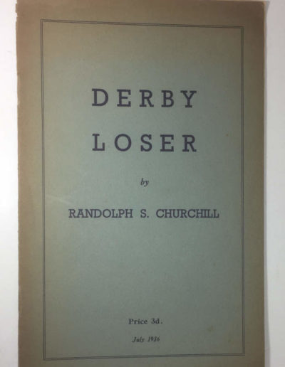 Derby Loser by Randolph Churchill