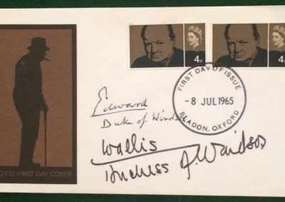 FDC Churchill 4d Stamps with signatures of the Duke & Duchess of Windsor