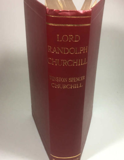 Spine of the book Lord Randolph Churchill, by his son, Winston S. Churchill. Superb Condition