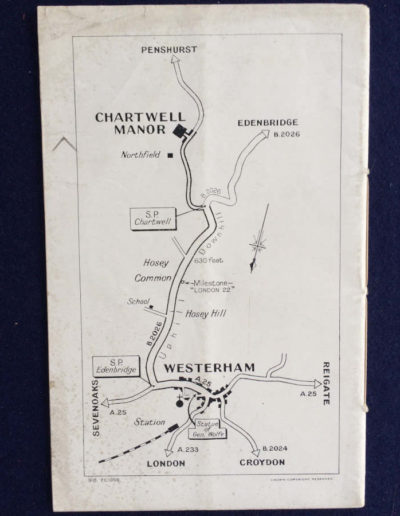 Map to Chartwell on the back cover of the Dispersal Sale Catalogue