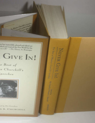 Churchill's Book: Never Give in! 1st American + DJ