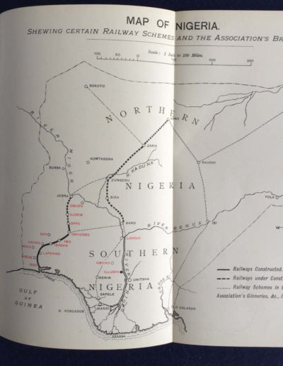 Northern Nigerian Railway, 1907 Speech by Winston Churchill with Fold-Out Map