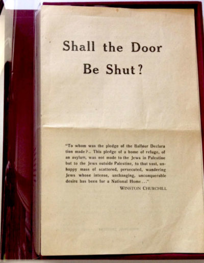 Shall the Door be Shut? Pamphlet, Churchill's Speech