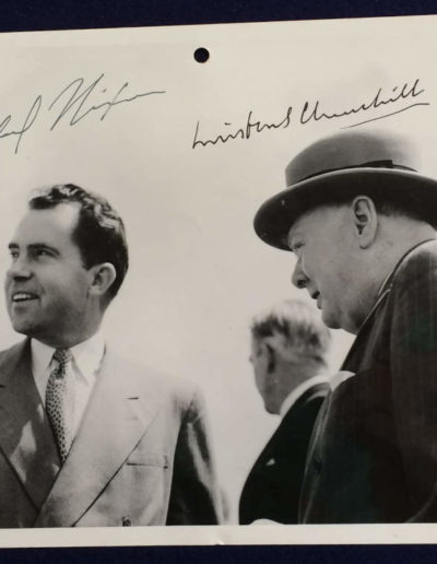 Signed Photograph: Winston Churchill & Richard Nixon