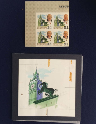 Churchill Stamps + Artwork: Big Ben & Bodicea's Horse