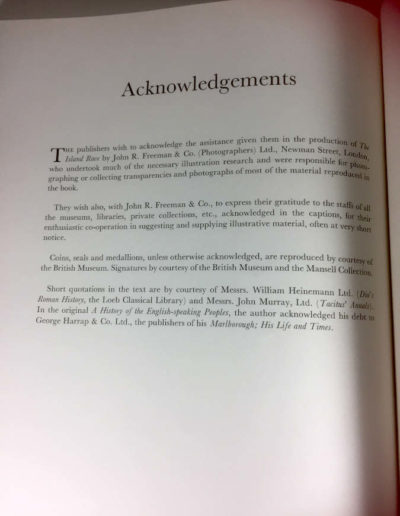 The Island Race by Winston Churchill: Acknowledgements p312