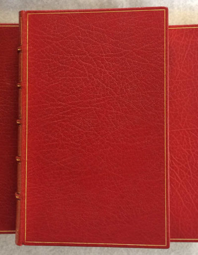 War Speeches by Winston Churchill bound in full red morocco by Asprey