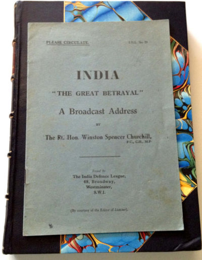 Pamphlet: Churchill's speech, The Great Betrayal pamphlet with Protective Case