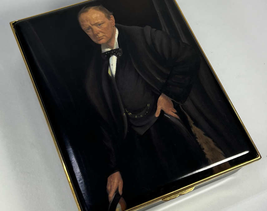 Winston Churchill: Halcyon Days Enamels Box