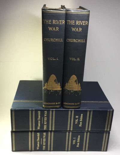 The River War 2 Vol Set by Winston Churchill with custom-made Protective Cases