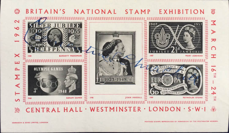 Clementine Churchill’s Signature – Philately