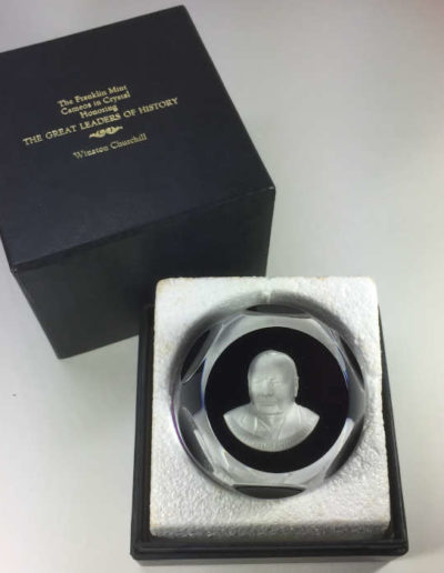 Winston Churchill Paperweight: Franklin Mint