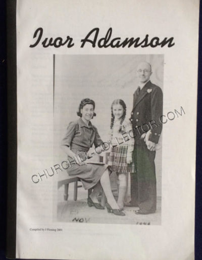 Ivor Adamson’s Memoirs, a 54 page book