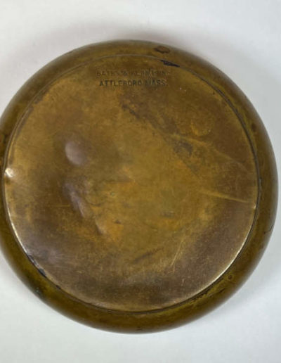 Base of Small Brass Dish: Winston Churchill Memorial Fulton MI