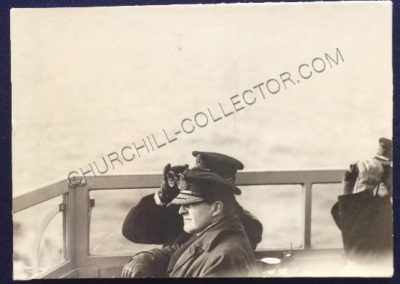 Beatty Admiral of the Fleet, with 2 Officers observing with binoculars