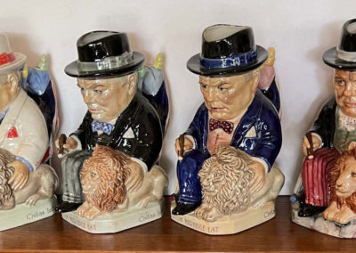 Side View: 4 Churchill Toby Jugs by Kevin Francis