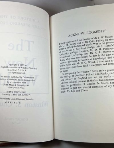 Acknowledgements: Churchill's History of the English Speaking Peoples