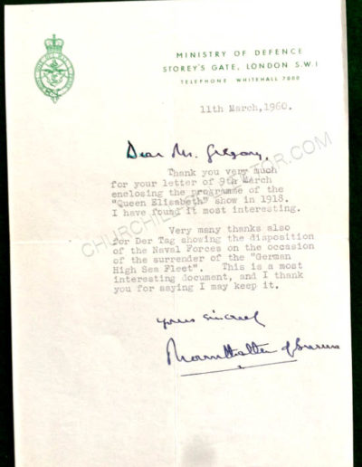 Mountbatten Signed Letter