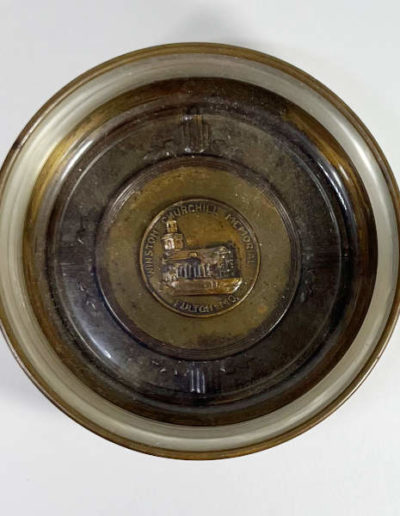 Small Brass Dish: Winston Churchill Memorial Fulton MI